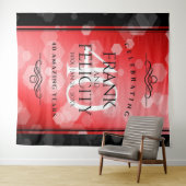 優雅な40周年ルビー結婚記念日祝賀会 タペストリー (インサイチュ(横))