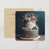 優雅な5周年記念結婚ケーキ (正面/裏面)