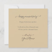 優雅な5周年記念結婚ケーキ (裏面)