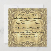 優雅な50周年パーティー招待状 招待状 (裏面)