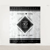 優雅な60周年ダイヤモンド結婚記念日 タペストリー (正面)