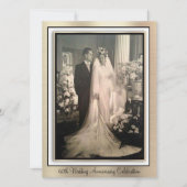 優雅な60周年記念のお祝い 招待状 (正面)