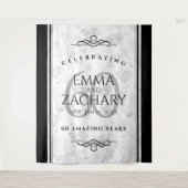 優雅な60周年 ダイヤモンド 結婚記念日 タペストリー (正面)