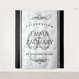 優雅な60周年 ダイヤモンド 結婚記念日 タペストリー