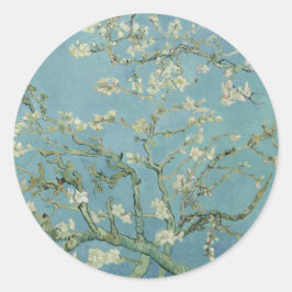 優雅な"アーモンドの花"の木 ラウンドシール