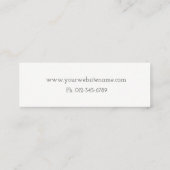 優雅にシックな名刺ピンク|及び白 スキニー名刺 (裏面)