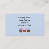 優雅にデザインされたカップケーキ 名刺 (裏面)