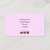 優雅にデザインされたカップケーキ 名刺 (裏面)