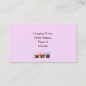 優雅にデザインされたカップケーキ 名刺 (裏面)