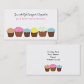 優雅にデザインされたカップケーキ 名刺 (正面/裏面)