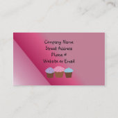 優雅にデザインされたカップケーキ 名刺 (裏面)