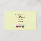 優雅にデザインされたカップケーキ 名刺 (裏面)