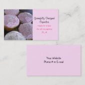 優雅にデザインされたカップケーキ 名刺 (正面/裏面)