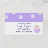 優雅にデザインされたカップケーキ 名刺 (裏面)