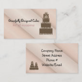 優雅にデザインされたケーキ 名刺 (正面/裏面)