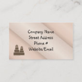 優雅にデザインされたケーキ 名刺 (裏面)