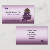 優雅にデザインされたケーキ 名刺 (正面/裏面)