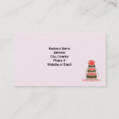 優雅にデザインされた結婚ケーキ 名刺 (裏面)