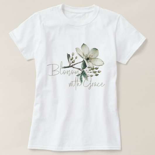 優雅に咲く　インスピレーションをくれる花々 Tシャツ (デザイン正面)