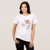 優雅に咲く トライブレンドTシャツ (正面全面)