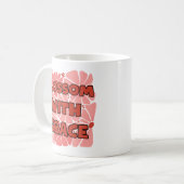 優雅に咲く ピンクの野花 コーヒーマグカップ (正面左)