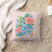 🌸✨ 「優雅に咲く」 フラワーピロー 🛋️💖 クッション (ブランケット)