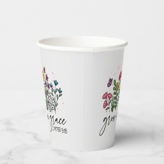 優雅に成長する 紙コップ (右)