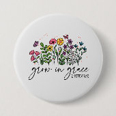 優雅に成長する 缶バッジ (正面)