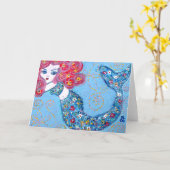 優雅に泳ぐ カード (黄色い花)