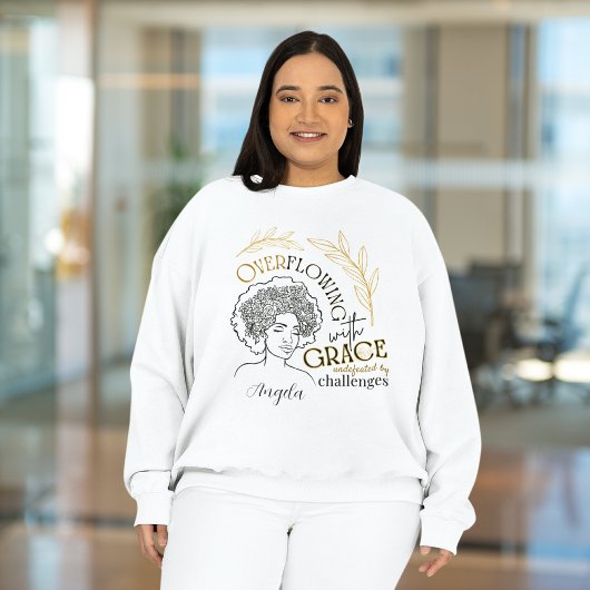 優雅に溢れるシックなフローラ髪 スウェットシャツ