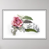 優雅に老ける芸術 – ピンクのバラ ポスター (正面)