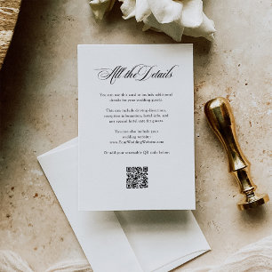 優雅イタリアンさ のゲ結婚スト詳細QRコード エンクロージャーカード
