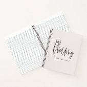 優雅エレガントな台本ベージュ色の結婚計画 ノートブック (内部)