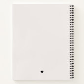 優雅エレガントな台本ベージュ色の結婚計画 ノートブック (裏面)