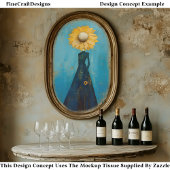 優雅エレガントな背の高い柳ひまわり女の子C2L 薄葉紙