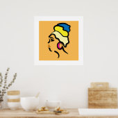 優雅コンテンポラリーなアミニマルフリカ伝統 ポスター (キッチン)