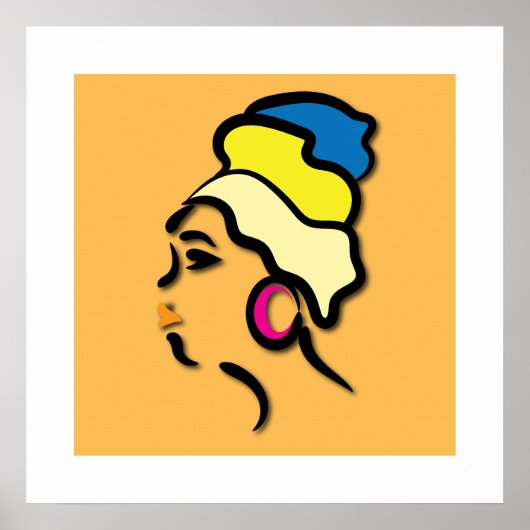 優雅コンテンポラリーなアミニマルフリカ伝統 ポスター (正面)