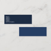 優雅シンプルなレトロな青い表面 スキニー名刺 (正面/裏面)
