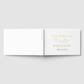 優雅シンプルな結婚式名 ゲストブック (全面)