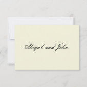 優雅シンプルな結婚式 サンキューカード (裏面)