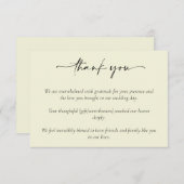 優雅シンプルな結婚式 サンキューカード (正面/裏面)