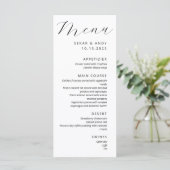 優雅シンプルな結婚式 メニュー (スタンド正面)