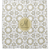 優雅パーソナライズされたさ。植物性至福 シャワーカーテン (正面)