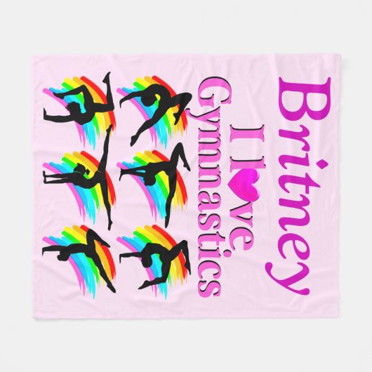 優雅パーソナライズされた体操選手フリースブランケット フリースブランケット (正面(横))