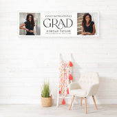 優雅ミニマルなエレガンス写真卒業パーティー 横断幕 (インサイチュ)