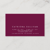 優雅モダンさ | Poppy名刺 名刺 (裏面)