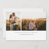 優雅モダンな書道フルフォト セーブザデート (裏面)