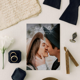 優雅モダンな書道フルフォト セーブザデート