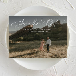 優雅モダンな書道フルフォト セーブザデート