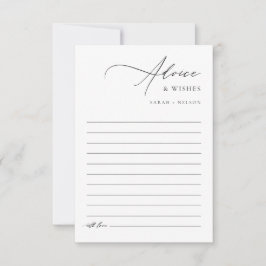優雅モダンな結婚式の願いと アドバイスカード
